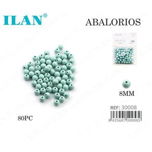 ILAN Abalorios Perline monocolore da 8 mm 80 pezzi per la creazione di gioielli - Product Image 3