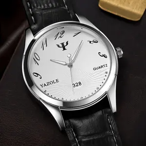 YAZOLE डी 328 गर्म बेच पदोन्नति कलाई घड़ियों थोक चमकदार reloj व्यापार mens कस्टम क्वार्ट्ज घड़ी निविड़ अंधकार