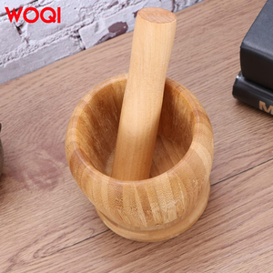 WOQI el yapımı ahşap harç ve otlar sarımsak ceviz baharat uçucu taşlama için Pestle mutfak eşyası - Product Image 4