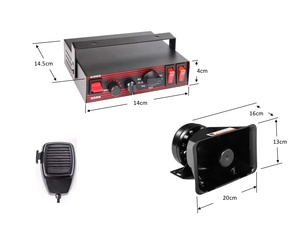 C-auto sirena corno 7 tono sirena del veicolo altoparlante con microfono palmare amplificatore 12V 100W suoni di emergenza - Product Image 3