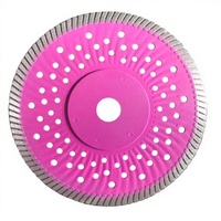 Disque de coupe circulaire en diamant turbo de qualité industrielle, en acier allié renforcé avec trous de ventilation, 180 mm, personnalisable OEM, pour porcelaine