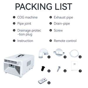 เครื่องปรับอากาศเคลื่อนที่คุณภาพสูง 2300 BTU สำหรับบ้าน ระบบทำความเย็นและความร้อน พร้อม Wifi รองรับมาตรฐาน EU US AU รุ่น PAC1020 - Product Image 3