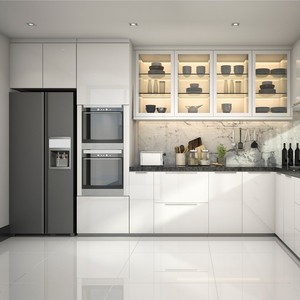 Gabinetes de <span class=keywords><strong>Cocina</strong></span> Modulares Modernos de Alta Gama con Cajones y Paneles Extraíbles, Encimera de Laminado Ecológico - Product Image 4