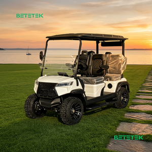 Carrito de Golf de 4 Plazas con Asientos Acolchados, Buen Agarre en el Césped, Práctico Carrito de Golf para Resorts, para Carreteras No Públicas, DOT CE - Product Image 1