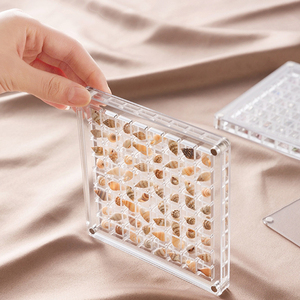 Boîte de rangement en acrylique transparent à 16 compartiments pour perles et pierres précieuses, avec couvercle magnétique, vente en gros - Product Image 4