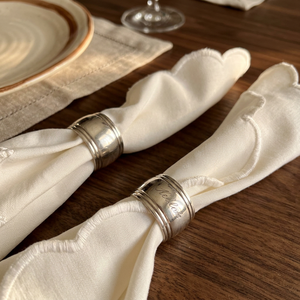 Juego de 2 Anillos para Servilletas de Plata con Forma Hueca, para Decoración de Mesa en Hoteles y Restaurantes - Product Image 1