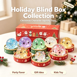 Wholesale <b>Christmas</b> Dumpling Squishy Toy Blind <b>Box</b>, Glitter Stress Relief Squeeze Balls <b>Christmas</b> Squishy Toys - Product Image 1