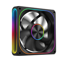 Ventilateur ARGB à surface miroir de style nouveau Wanmisle, ventilateur silencieux à synchronisation, refroidissement rapide du processeur, ventilateur pour ordinateur de jeu, fabrication sur mesure