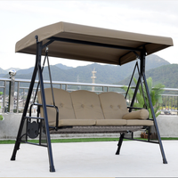 Meubles d'hôtel en plein air confortables canapé en rotin mobile double siège, balançoire en osier pour jardin, patio