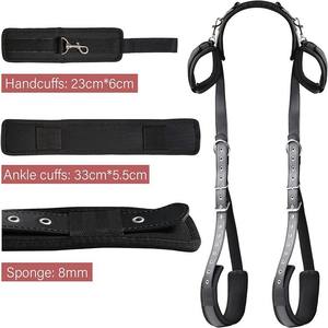 Équipement de bondage en gros facile à utiliser avec attaches pour les jambes, les mains et les pieds, sangles de flirt et masque pour les yeux pour adultes - Product Image 2