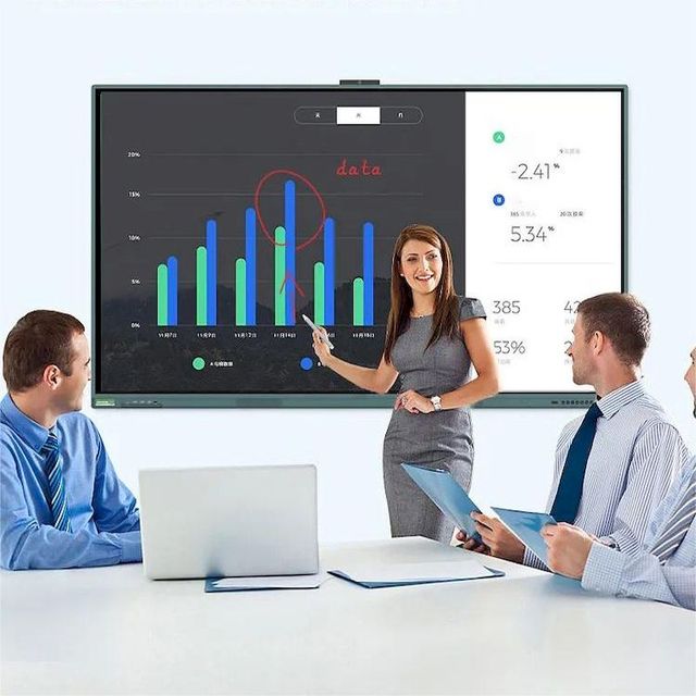110-Inch 40-Point IR Touch 4K LCD Interactive Flat Panel Display Aluminum Frame Smart Whiteboard Featuring LED Lighting Sale