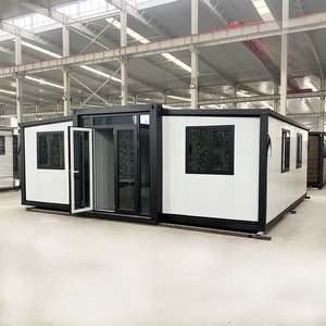 Conteneur extensible moderne blanc personnalisé de 20 pieds, maison de luxe à 2 chambres, caravane, petite maison modulaire préfabriquée, maison préfabriquée - Product Image 1