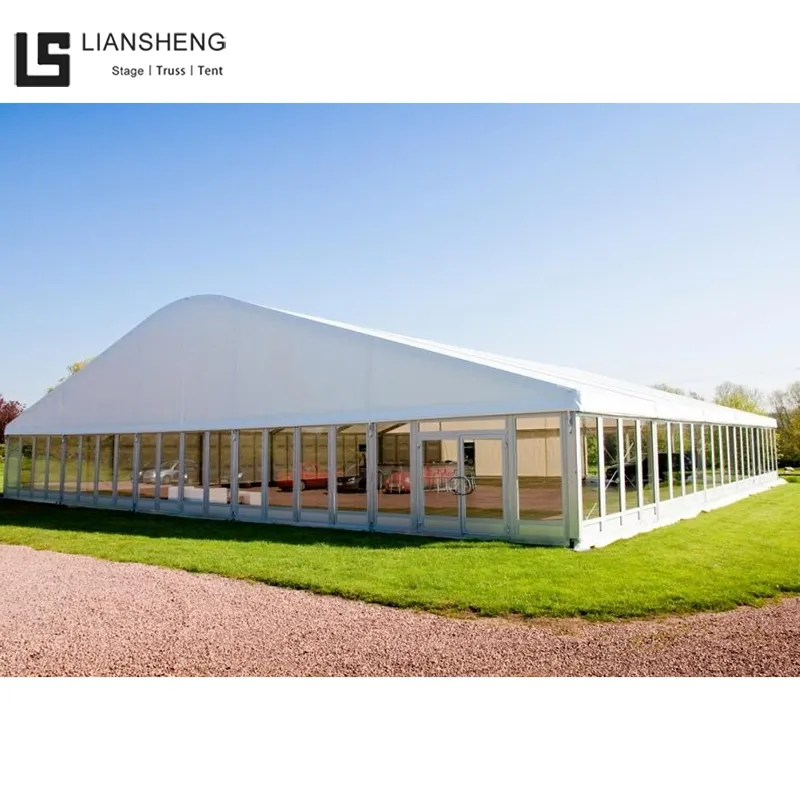 PVC Roof Top Tent Aluminum Frame Curved Arched Roof Top House Tent for Wedding Party Tent for 100 people 40x20