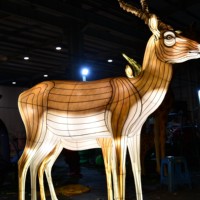 Linternas LED de Seda Chinas Impermeables con Formas de Animales, Decoraciones para Festivales al Aire Libre, Halloween/Día de Acción de Gracias/Navidad/Año Nuevo