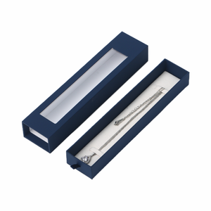Caja de Cartón de Lujo Personalizable de 2 mm de Grosor para Collares de Cadena Larga, con Forro de Esponja Portátil y Laminación Mate - Product Image 2