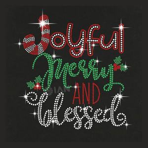 Jesus ist der Grund für die Saison Strass Transfer Design Eisen auf Bling Motiv Hotfix Frohe Weihnachten Strass Transfer - Product Image 2