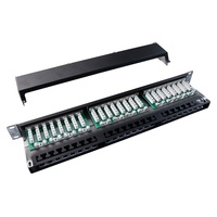 Panel Patch Pintar RJ45 FTP Shielded 48 Port Cat5e 2U 19" untuk Rak Server, Panel Distribusi Jaringan