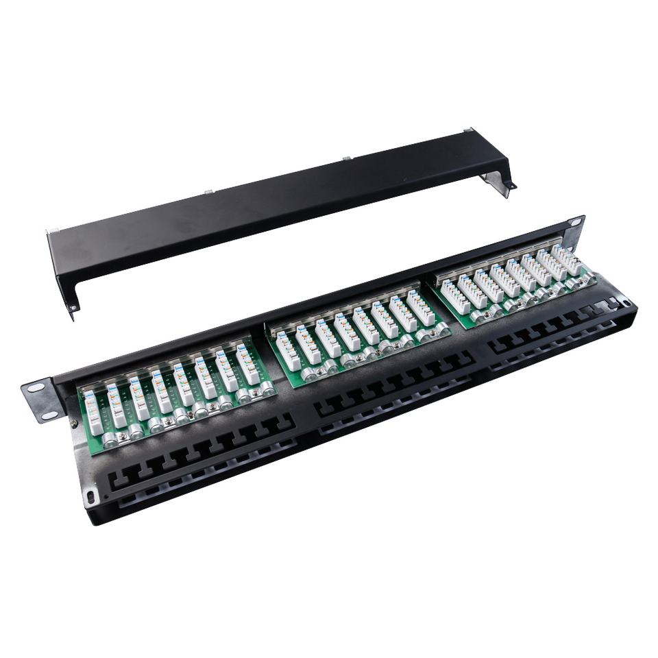 Patch Panel Types Racking 48 Port Cat5e FTP Shielded RJ45 Smart Patch Panel 2U 19