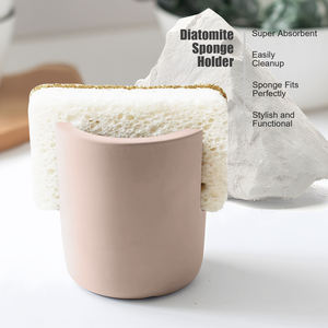 Soporte de esponja de tierra de diatomeas Estante de esponja de diatomita para cocina y baño - Product Image 5
