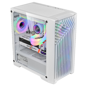 Snowman argb Máy tính để bàn chơi game <span class=keywords><strong>PC</strong></span> trường hợp <span class=keywords><strong>ATX</strong></span> Microtower RGB Fan phong cách mát mẻ Lưu lượng không khí cao hiệu quả làm mát Tủ máy tính chơi Game - Product Image 2