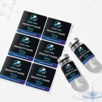 Etiquetas Personalizadas para Botellas de Vidrio y Pegatinas Impresas para Cajas de Empaque de Péptidos