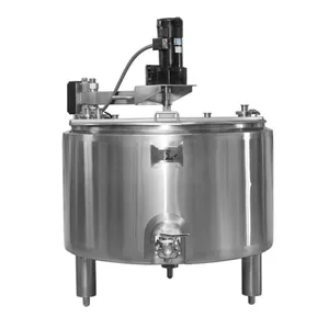 factory sell multi-function 100L 200L 500L Jacket Milk batch pasteurization Tank with blending for milk/juice/beverage factory