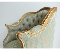 Salon français Fauteuil classique avec un cadre doré et des fauteuils en tissu français avec des fauteuils de canapé au design baroque