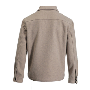 Autunno/inverno nuova giacca stile da <span class=keywords><strong>uomo</strong></span> a maniche lunghe con cerniera in lana con risvolto a doppia tasca tridimensionale sartoriale - Product Image 2