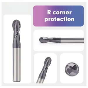 High Precision 2Flute HRC65 Shock Resistant Ballnose Tungsten Steel <strong>End</strong> <strong>Mill</strong> for Multi Rigid Steel Machining Applications - Product Image 5