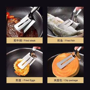 Pinces à steak en acier inoxydable, outil de cuisine multifonctionnel pour la cuisson, réutilisable - Product Image 5