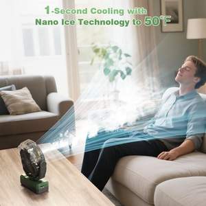Ventilador Portátil con Nebulizador, Recargable por USB, 24000mAh, Tanque de 460ml, 3 Velocidades, Mini Enfriador de Aire Plegable para Camping, Modelo de Plástico - Product Image 5