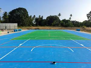 Revêtement de terrain de volley-ball professionnel en acrylique, dalles de sol multisports professionnelles, peinture de surface solide amortissante - Product Image 2