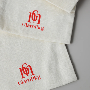 Glampkg Custom with Screen Print Logo OEM High Grade Jewelry Garment Shoes Gift Linen <b>Dust</b> <b>Bag</b> Drawstring <b>Bag</b> - Product Image 2