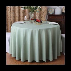 Custom Color High Quality Solid Color <b>Tablecloths</b> Tassel <b>Round</b> <b>Tablecloth</b> Cotton Linen Table Cloth - Product Image 4