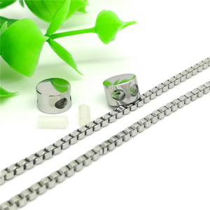 Anillo de acero inoxidable Anno Jewelry con rodamiento de bolas ajustable, pulido a espejo, para pulseras, collares y cuentas de 3 mm. - Product Image 4