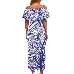 Pratico Set Puletasi in Vendita, Abito Tribale Polinesiano con Tatuaggi Samoani, Vestito da Donna delle Isole del Pacifico, Abito da Spiaggia e Vacanza, Gonna Femminile - Product Image 3