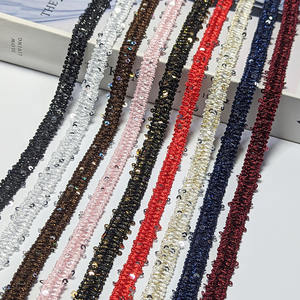 Cinta de Lentejuelas Brillantes Tejidas Multicolor con Encaje de Purpurina para Accesorios de Prendas, <span class=keywords><strong>Vestidos</strong></span> de Fiesta, Bolsos y Decoración Textil del Hogar - Product Image 1