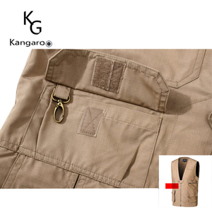 Prezzo di fabbrica Su Misura In Cotone Traspirante Fotografo Lavoro Uomo Gilet Multi-Tasche - Product Image 6