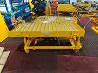 Chariot de levage hydraulique manuel à roulettes pour table, capacité 800 kg, hauteur de levage double 1,55 m, plateforme mobile légère pour manutention en usine