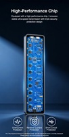 Hub USB de 10 Puertos con Interruptores Individuales, 5Gbps USB 3.0, Alimentación por CC 12V 4A, Aluminio, Plug and Play para Computadoras Windows, Mac y Linux
