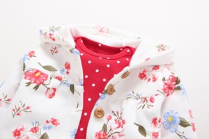 Ensemble de vêtements pour bébé fille d'été à manches longues en coton de haute qualité, imprimé mignon, style décontracté, 3 pièces - Product Image 3