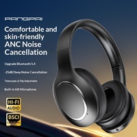 Headset Cross-Border P6066 True ANC Active Noise-Canceling untuk Musik, Gaming, dan Privasi dengan Daya Tahan Baterai Ultra-Lama 5.4 Jam