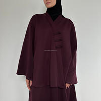 Ensemble Modeste Élégant Classique en Coton Tricoté à Manches Longues de Couleur Unie pour Femme, Fabrication Chinoise Willson, Vente en Gros