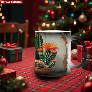 Frosted Black <b>Ceramic</b> <b>Mug</b> 11oz Heat Sensitive Color Changing Latte Cappuccino Cup - Product Image 2