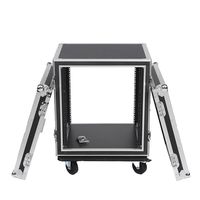 Boîtier de rack d'amplificateur vertical 12U, boîtier de transport avec roulettes