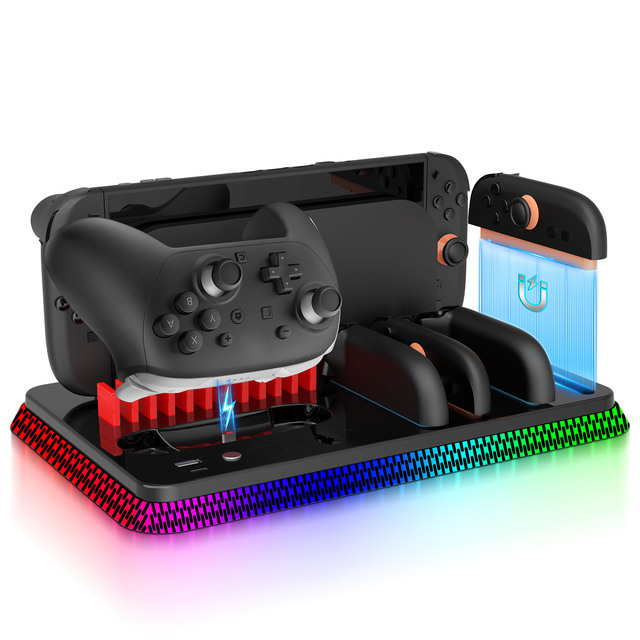 Multifunctional  Charger Dock for Nintendo Switch 2 Wireless Controller with LED Indicator Storage Dock for NS 2 Joycon