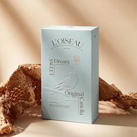 Boîte cadeau en carton texturé blanc imprimée sur mesure, matériaux recyclés, lamination mate, gaufrage pour l'emballage de produits cosmétiques et de soins de la peau