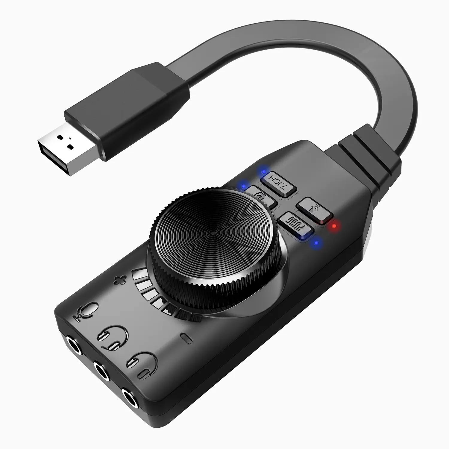 Plextone USB soundkarte virtuelle 7,1 ch soundkarte USB Audio Soundkarte GS3