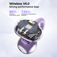 Ne41 Headset Terjemahan Kecerdasan Buatan Bt 6.0 Hd Lcd Layar Sentuh Ows Headset Olahraga Terbuka Dengan Fungsi Detak Jantung