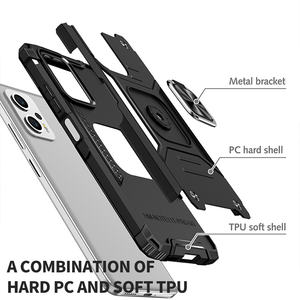 Para Redmi NOTE8 PRO Kickstand Phone Case para Xiaomi Note10 Anti-Shock Armor Magnetic Ring Phone Case para <span class=keywords><strong>Xiaomi12</strong></span> C - Product Image 4
